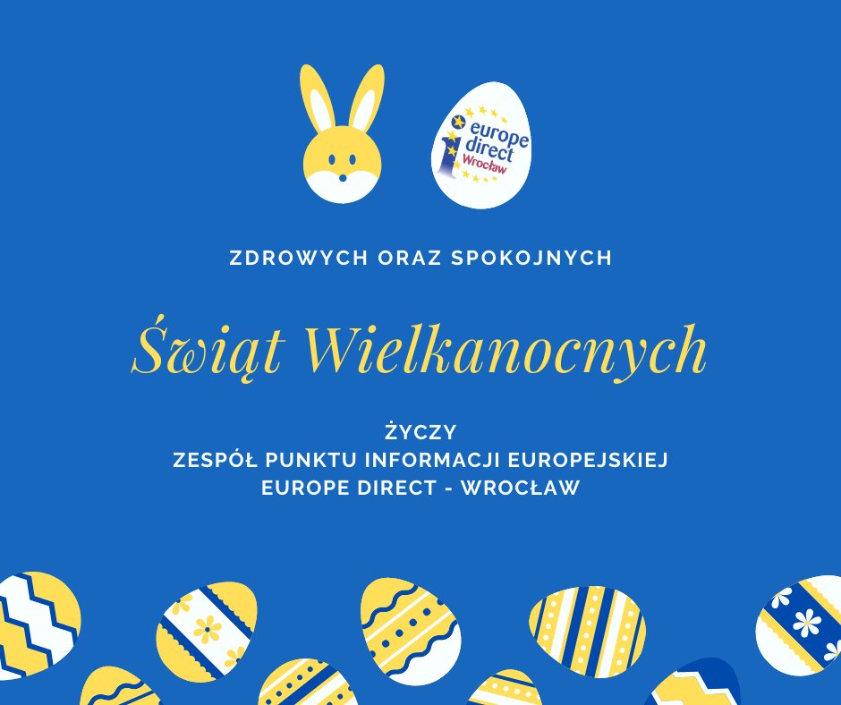 EDWroclaw's tweet photo. Szanowni Państwo,

życzymy zdrowych, radosnych i pogodnych Świąt Wielkanocnych!🐣🌷

Zespół Punktu Informacji Europejskiej Europe Direct - Wrocław https://t.co/7dOTJDIgUG