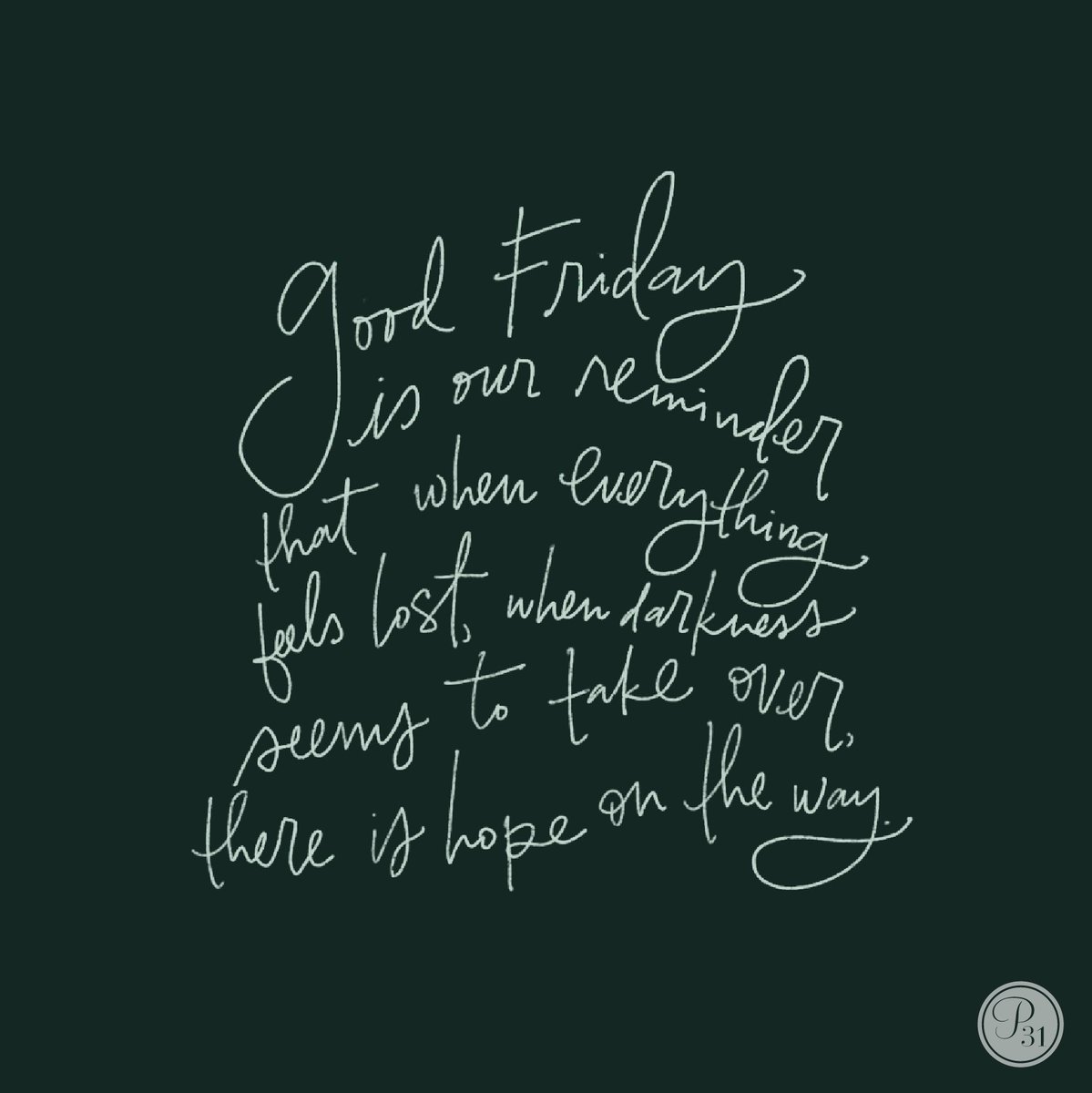 LysaTerKeurst's tweet photo. Good Friday wasn’t the end of the story. And today isn’t the end of your story either, sweet friend. 

Take heart. And keep holding onto the hope we have in Jesus. https://t.co/F7z0zLE7DJ