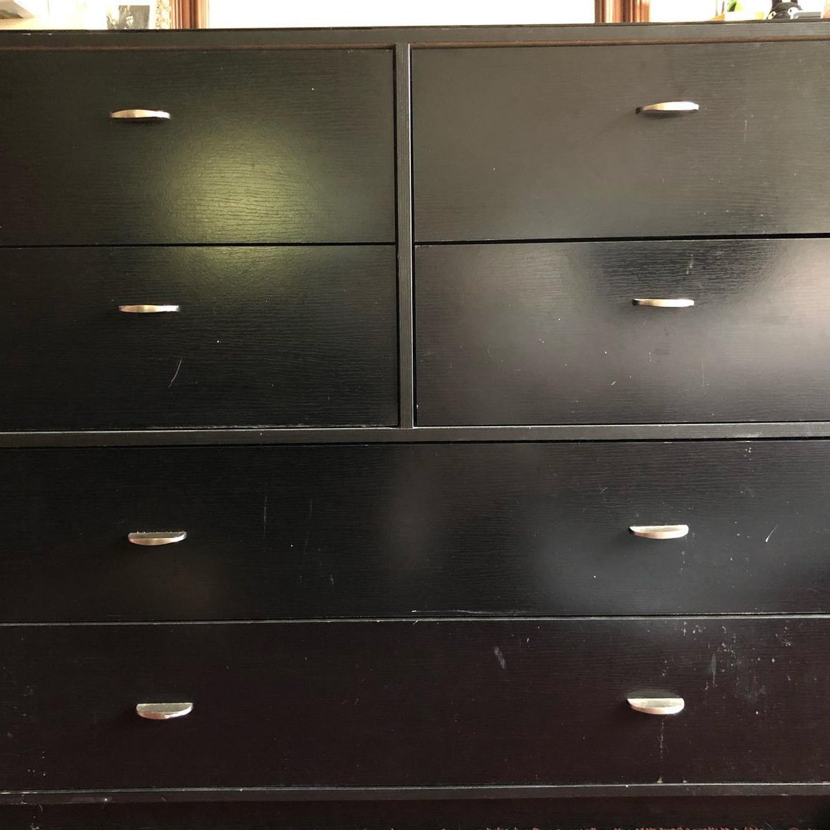 Applying wallpaper to a dresser is a quick and easy way to revive worn-out furniture without the mess! @whartona used our Chinoiserie Pomegranate to breathe new life into a former street furniture find. #peelandstickwallpaper