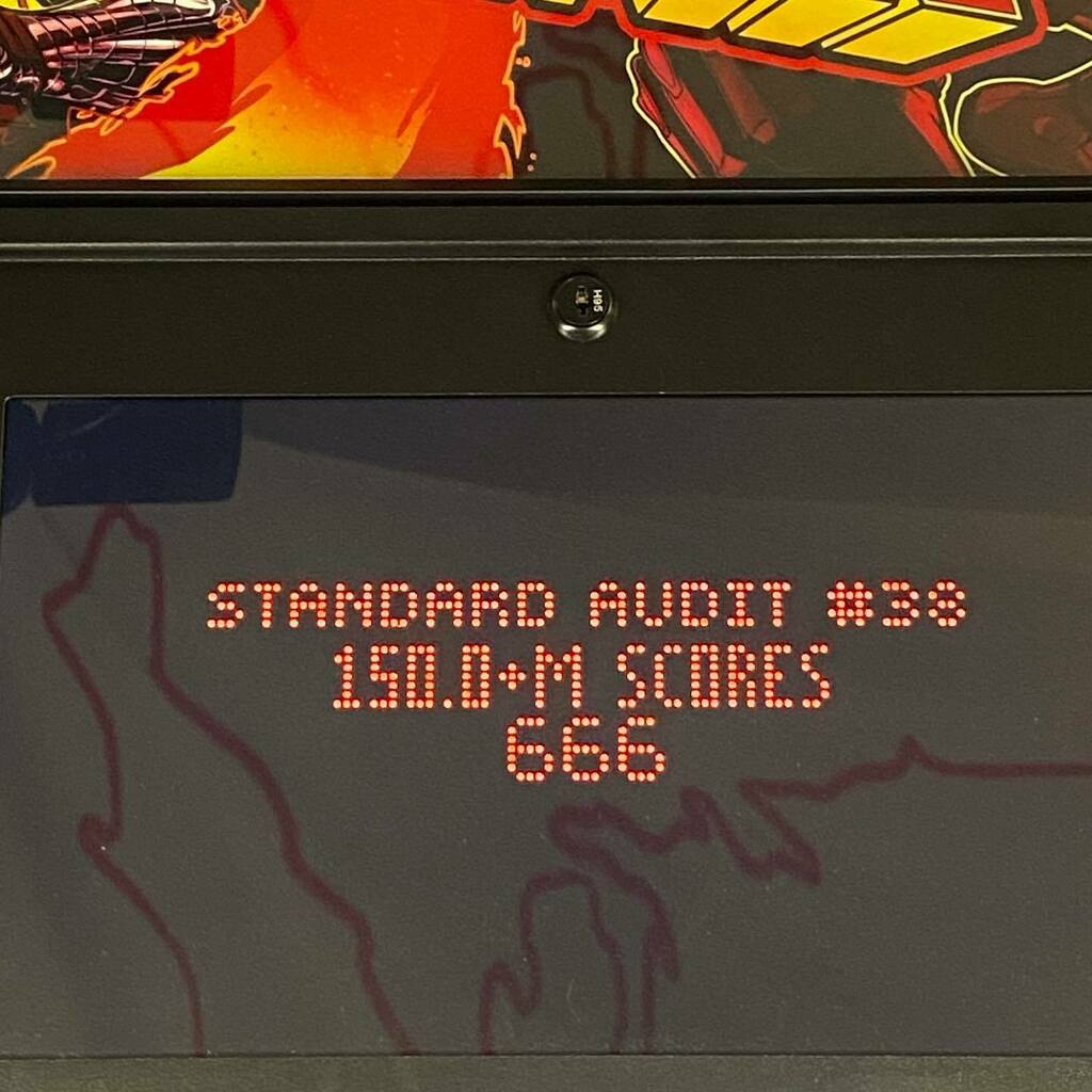 STPinball's tweet photo. Finally made it to the Number of the Beast on my #deadpool. #sternpinball #notironmaiden https://t.co/jBw2KAVlSn