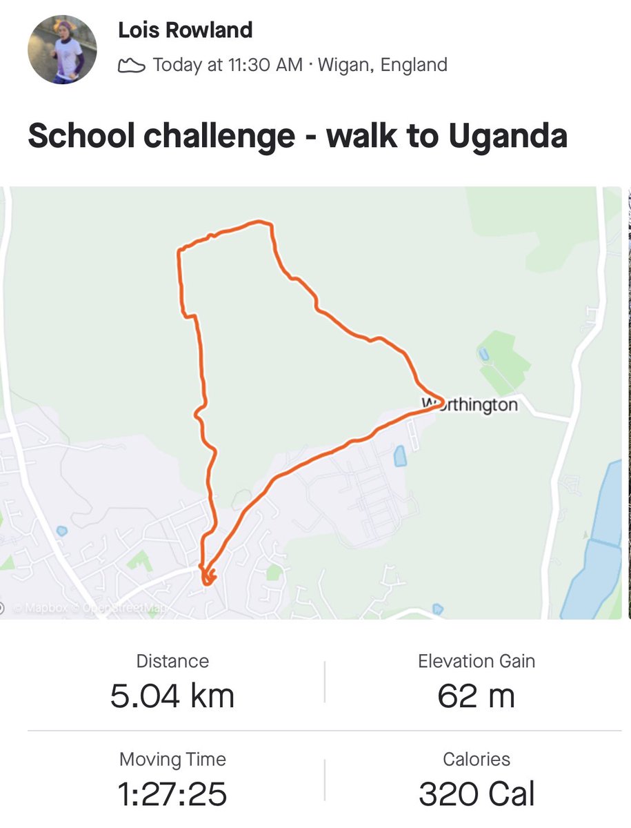 LoisRowland's tweet photo. ‘Let’s Get Active!’ Challenge 
Date: 2.4.21 (Day 2)
Name: Benjamin 
Class: RL
Travel: Walk
Distance: 5km  
#LetsGetActive
@St_Wilfrids_CE @MrsLochrieClass https://t.co/2dDC35nKTf