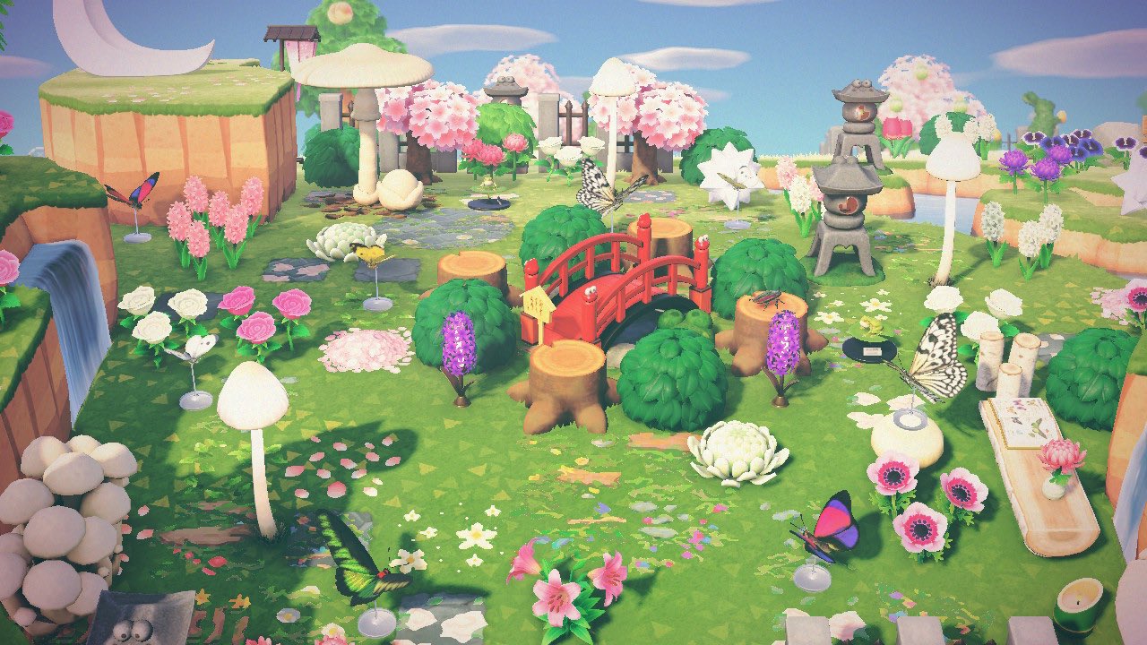 Char on Twitter "the last area on my new island, the butterfly garden