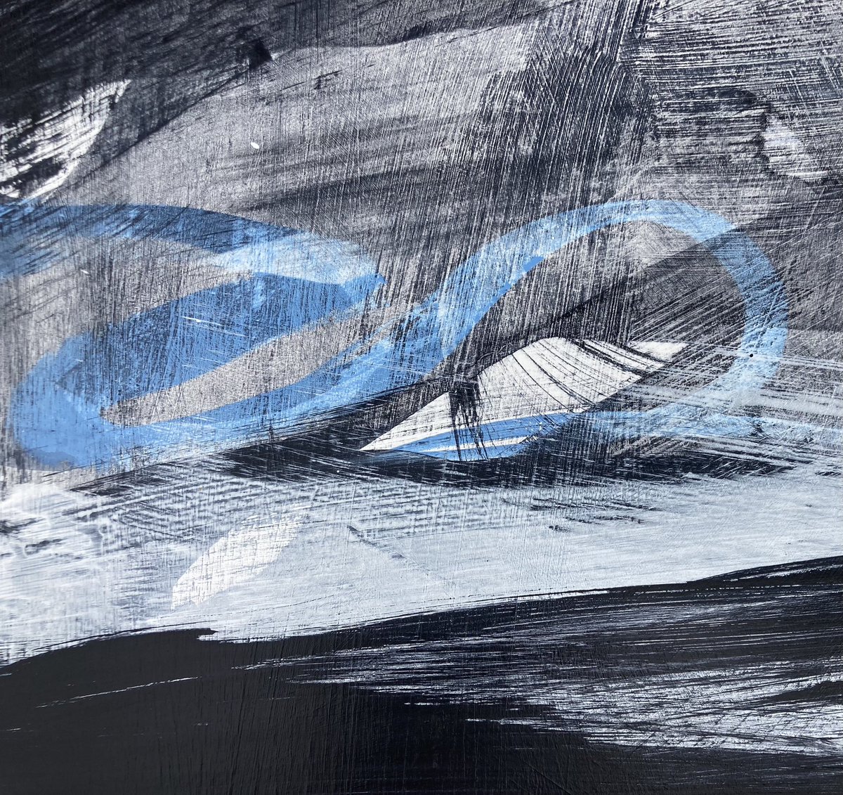 toniagunstone's tweet image. Detail from a larger work on panel #line #drawing #painting #outsidestudio #abstractpainting #abstractart #cradledpanel #abstraction #painthowitfeels #insideout