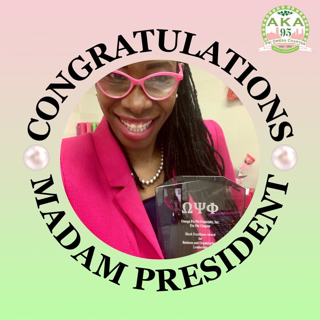 Congratulations to our Chapter President, Soror Kathy Lucas. She was one of the recipients of the 2021 Black Excellence Awards given by the Eta Phi Chapter of Omega Psi Phi Fraternity, Incorporated. We are so proud of her outstanding accomplishments. #AKA1908 #PsiOmegaAKA