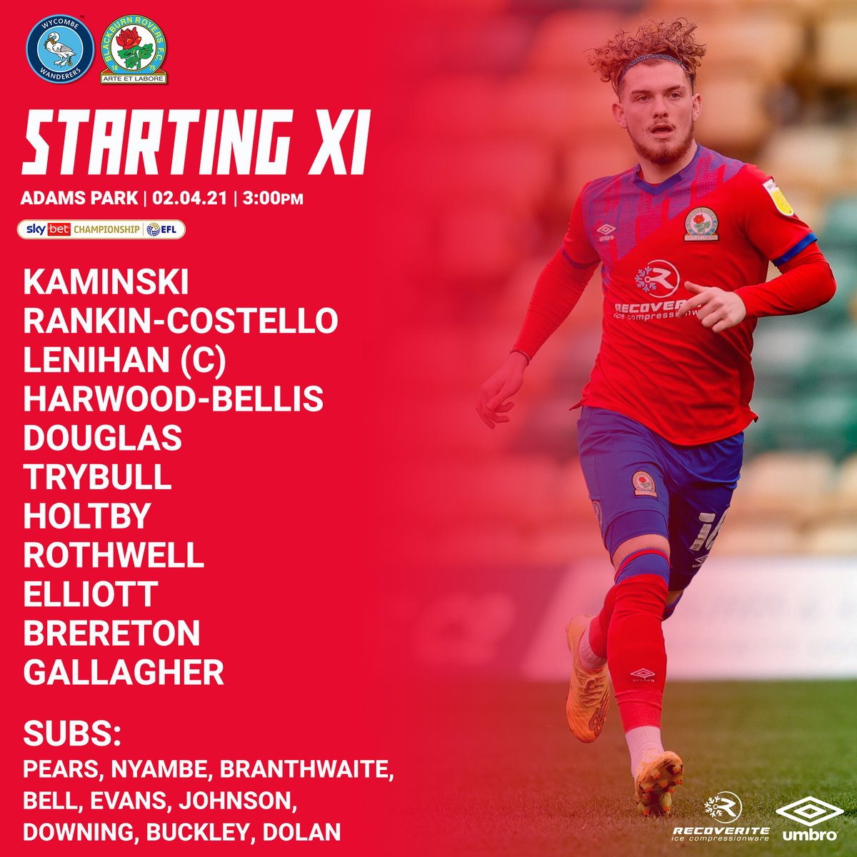 Rovers's tweet photo. 📋 Team News

🔄 Three changes:
⬅️ Evans, Buckley, Dolan
➡️ Trybull, Elliott, Gallagher

📺 https://t.co/zWocyLEasg

#WYCvROV 🔵⚪️ https://t.co/JwIBsIki8W
