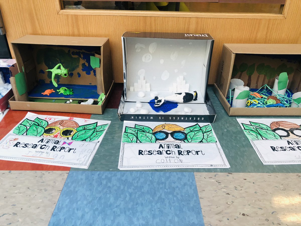 Barb_Whit3's tweet photo. Students did an amazing job on their Animal Habitat Projects! We are ready for our museum walk! #animalneeds #welovetolearn #kstrong @SandersSMES https://t.co/KDZmZUqp29