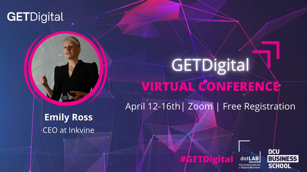 IIDB_ie's tweet photo. Also speaking at this year's GETDigital⬇️

⚡️Emily Ross⚡️

Emily is CEO and Founder of @InkvineTweets👏.We look forward to hearing some of Emily's insights at #GETDigital💡

Read more about Emily here➡️https://t.co/aHJKbKkWBS

@emilyross

#virtualconference #webinar https://t.co/0pa2iCVh3i