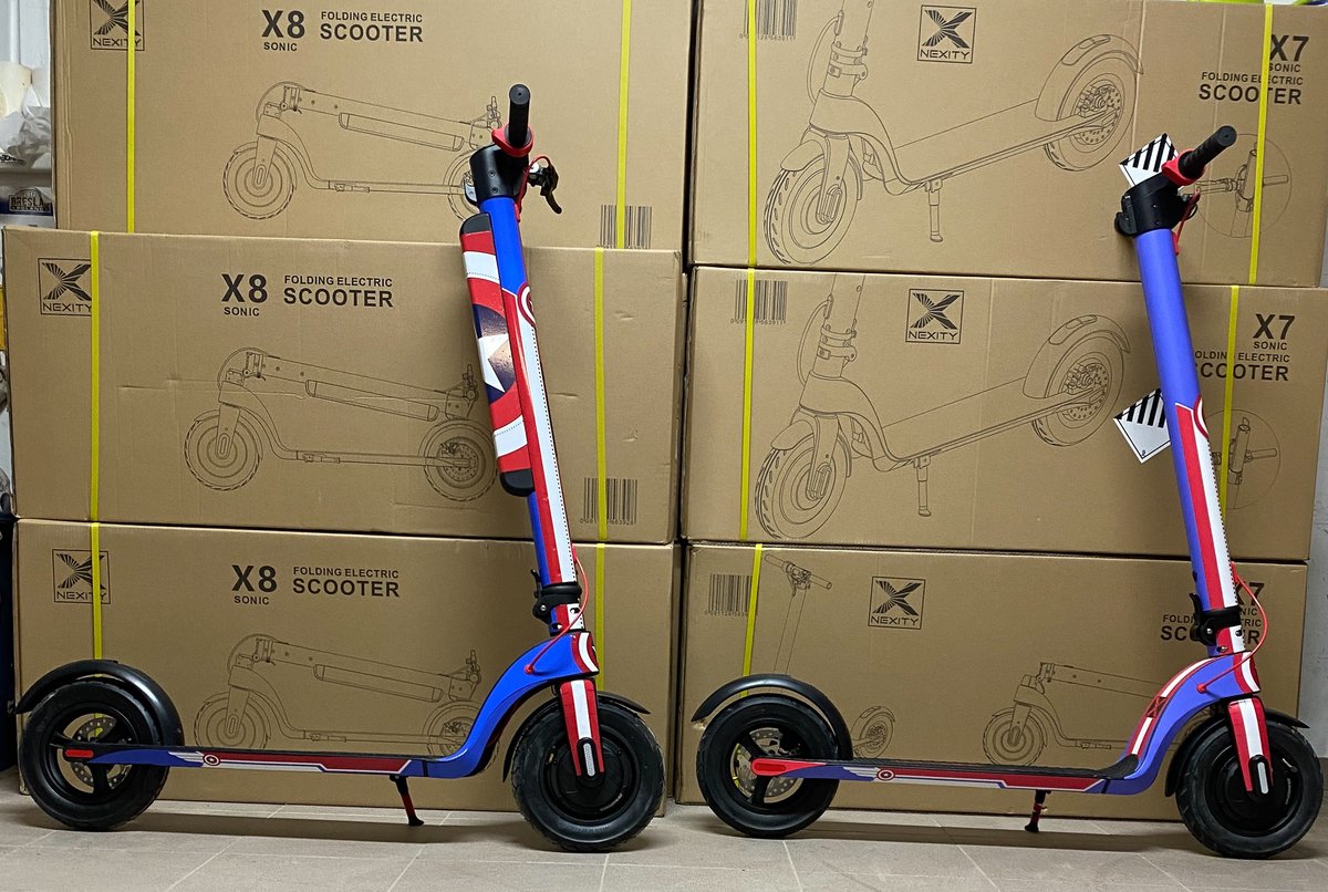 Which #capitanamerica #wrapping do you prefer? #nexityx7sonic or #nexityx8sonic are both ready for your next #adventures! 👍

#zeroemissionliving #zeroemissionvehicle #electriscooters #electricvehicles #escooter #electricvehicle #electriscooter #citylimitless #cityliving