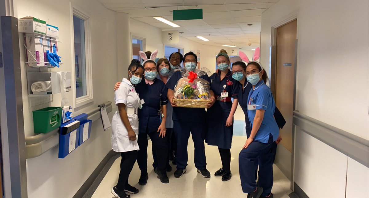 AmberABHRUT's tweet photo. The yearly Easter Egg Hunt on Amber A has finished, the Winner is one of our Charge Nurses Axe, he was first to find the hidden bunny!! All thanks to our Fab Ward Manager as always Rachael  @BHRUT_NHS @DivNhs @sm4631970 https://t.co/umop0ZpxJo