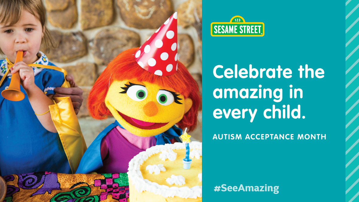 Happy #AutismAcceptanceDay! We are excited to celebrate the amazing in every child, and proud to share new resources for families with autistic children as they adapt to changes and build flexibility. #SeeAmazing #AutismAcceptanceMonth sesamestreet.org/autism