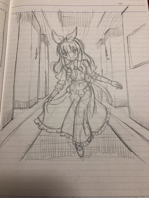 今日の練習絵〜
服のシワとかヒラヒラを練習したくて、ドレスアップしたデカリボンちゃんです。
明日は早いのでそろそろ寝ます。おやすみなさい?? 