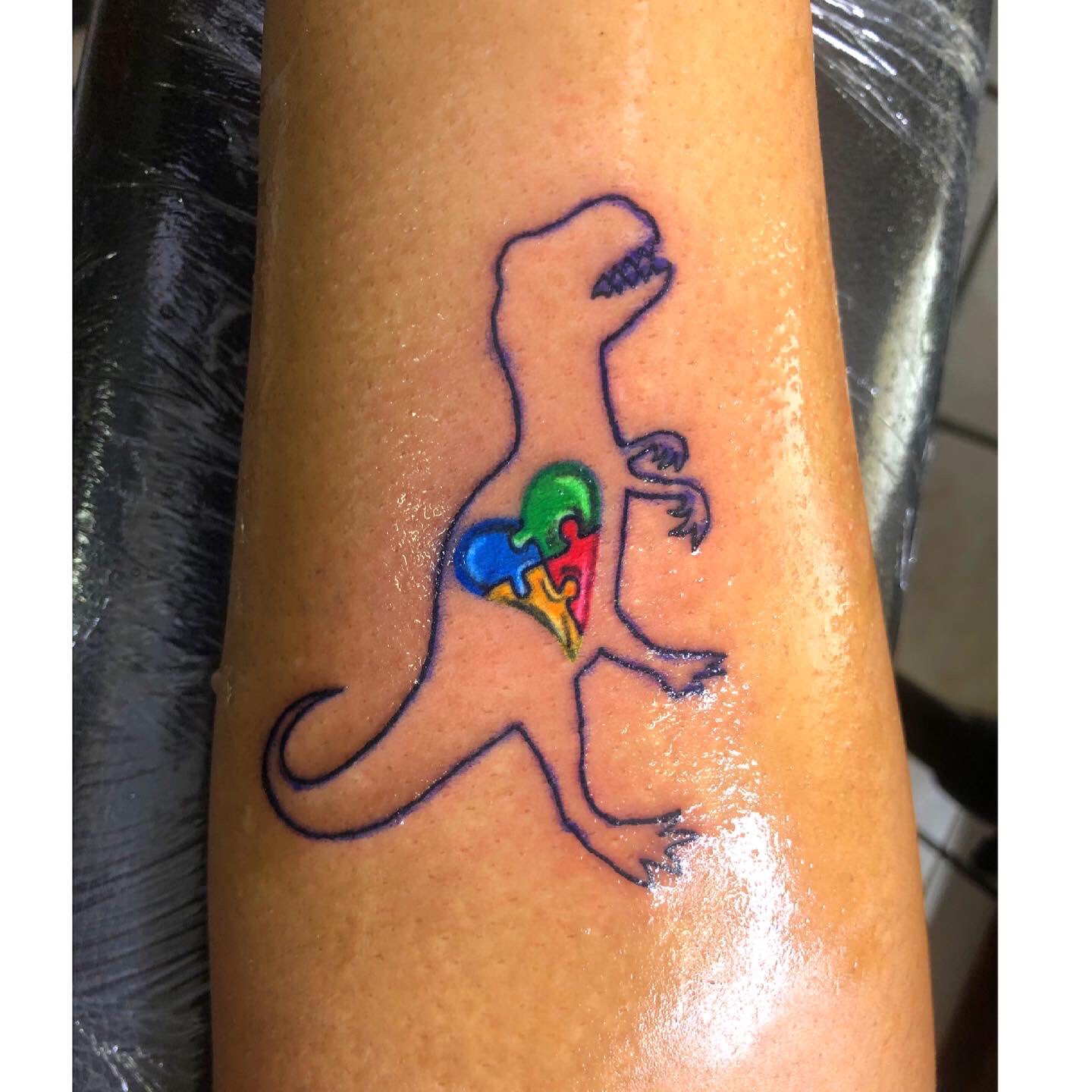 Got an autism tattoo this afternoon  rAutisticPride