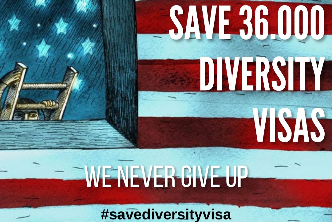 sDiversityVisa's tweet photo. The dream of thousands of DIVERSITY VISA winners has been STOLEN!

📝 What remains must be preserved to restore their dream emigration.

🇺🇸 OUR DEMANDS 36,000 VISAS #DV2020 

@POTUS @VP @SecMayorkas @SecBlinken
 
#SaveDiversityVisa https://t.co/rpzvuEgLVs