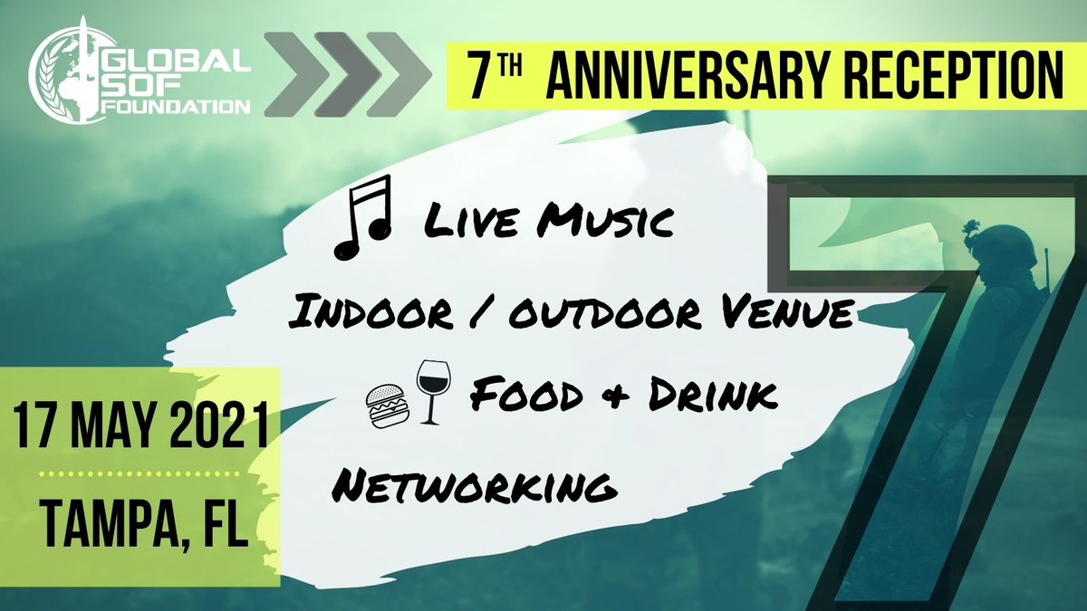 GlobalSOF's tweet photo. We ARE having our 7th Anniversary Reception IN-PERSON in Tampa on May 17th... Registration is open and we'd love to see you there! #gsofanniversary
Register and learn more: https://t.co/izqpEZQ0cZ https://t.co/uHLesxJXyw