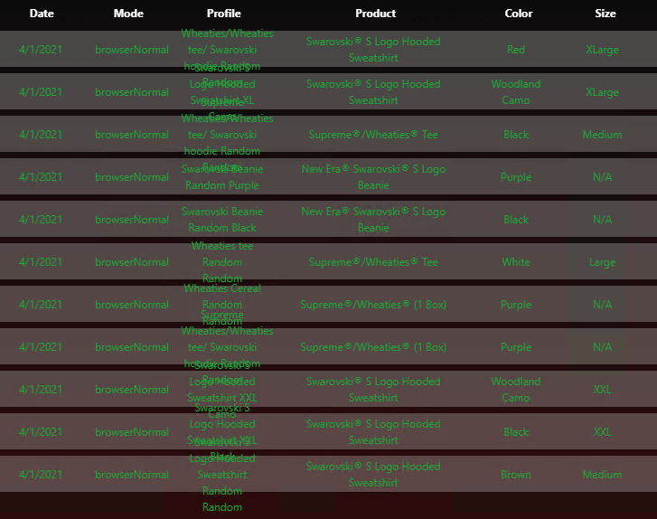 Free Supreme slots for <a href="/sneakrsquadx/">SSX</a> and <a href="/splashnotifyaio/">Splash Notify</a> members

Bot: <a href="/MEKRobotics/">MEKAIO</a> 
Proxies: <a href="/LiveProxies/">Live Proxies</a> 
Autosolve: <a href="/aycd_io/">AYCD</a>