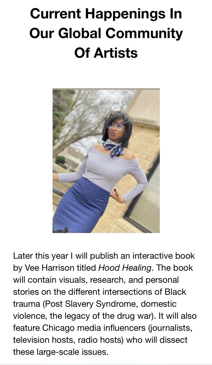 veelharrison's tweet image. Since the 3rd grade, I’ve had this dream of writing a book that would heal myself and change the world...decades later, I’m standing on that!!🤞🏾

THIS SUMMER I’ll be releasing HOOD HEALING, published by Thought Collection Publishing.
#HoodHealing2021 ✨
#comingsummer2021 ☀️