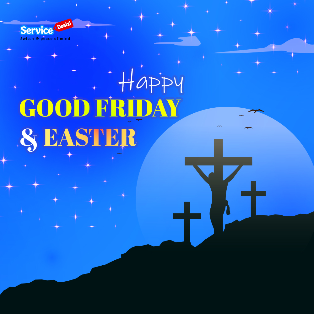 ServiceDealz's tweet photo. Wishing you all a very blessed #goodfriday and a joyful #easter2021
Visit our website and get affordable internet and electricity deals: https://t.co/I0SDHqVCTp

#goodfriday2021 #goodfridayimages #goodfridaywishes #goodfridayvibes #jesuschrist #servicedealz https://t.co/kVzg8ZHRyY