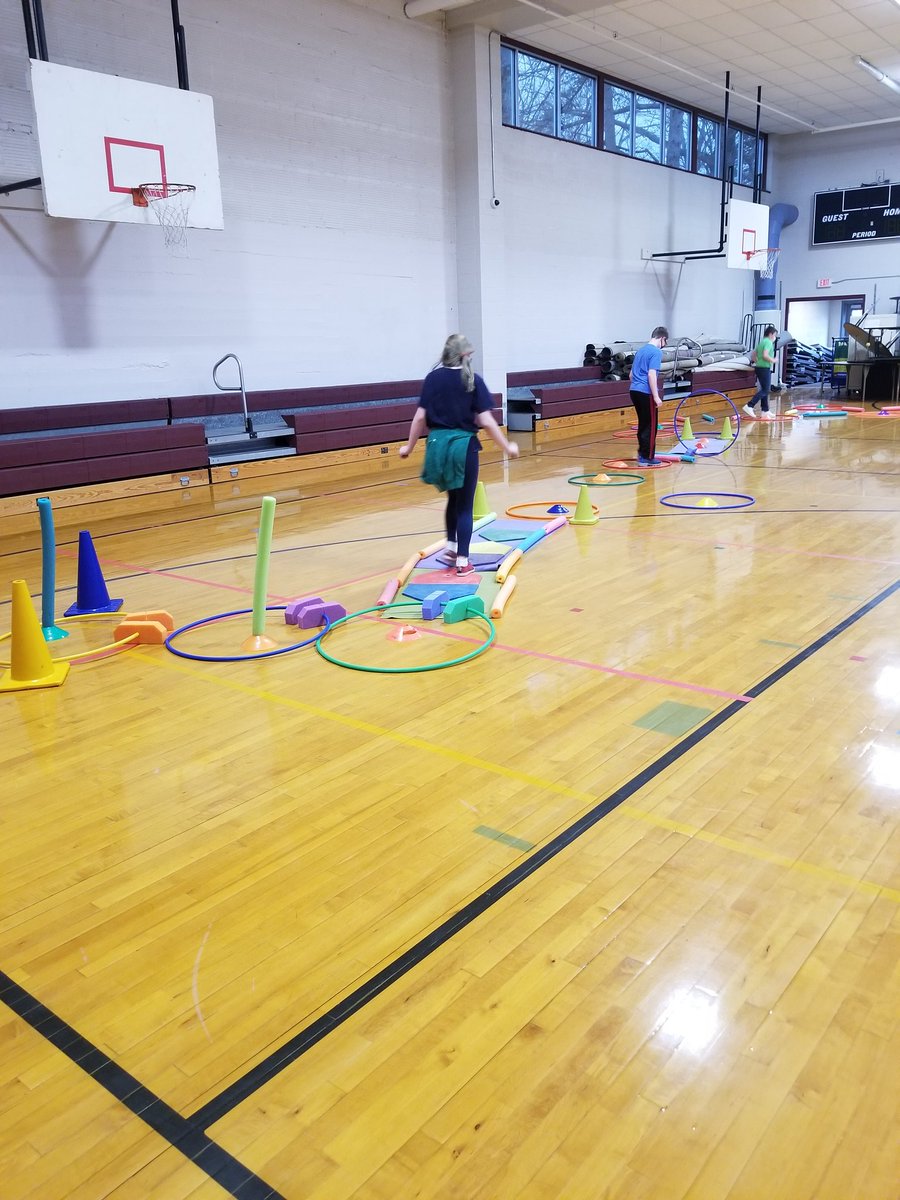 HDHS_PhysEd's tweet photo. Fifth graders in #PhysEd made individual pieces of a large obstacle course!! #hdespride https://t.co/vLUksZXFJD