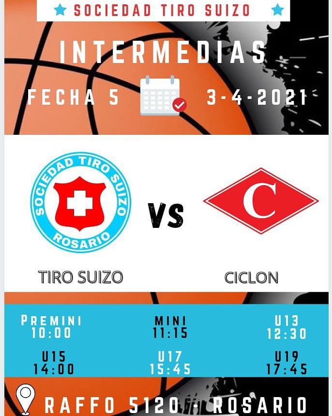 Mañana sábado recibiremos al club Ciclón en una nueva jornada de intermedias a partir de las 10hs