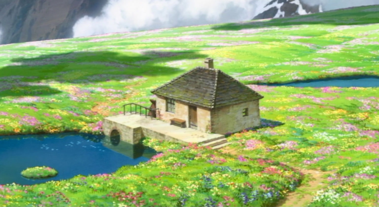 ジブリのせかい 非公式ファンサイト V Twitter この場所は ハウルが少年時代を過ごした花畑です 小屋は 魔法使いだったハウルの叔父が残してくれたもの ハウルは 積極的に自分の過去をソフィーに見せて 愛情表現をしていますが 自信のないソフィーは戸惑っ