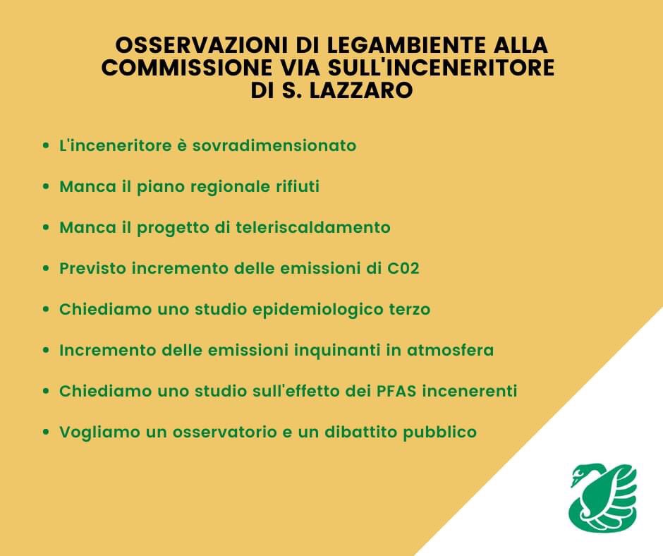 LegambientePad's tweet photo. Anche Legambiente Padova ha presentato le proprie osservazioni relative al progetto della quarta linea dell’inceneritore di San Lazzaro. 
Questi i punti salienti e alcune nostre richieste: https://t.co/TI460eteoU