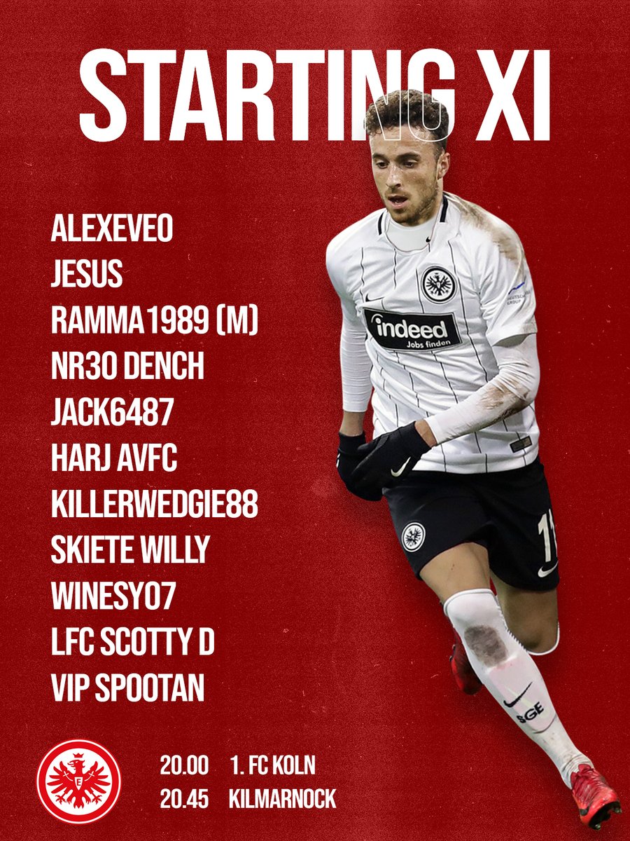 This is how we line up for our first games of season 47 of <a href="/TheVFL_/">VFL</a>  against <a href="/koln_vfl/">VFL Darmstadt</a> and <a href="/SVFLKilmarnock/">SVFL Kilmarnock</a>.