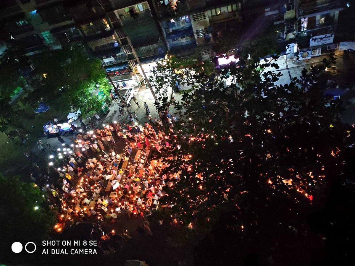 maytoekhine's tweet photo. Candlelight vigil in #Tamwe. #WhatsHappeninglnMyanmar #Apr2Coup https://t.co/v1Y9wNxy2G
