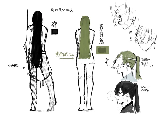創作髪長い系男子二人の話(浅い) 