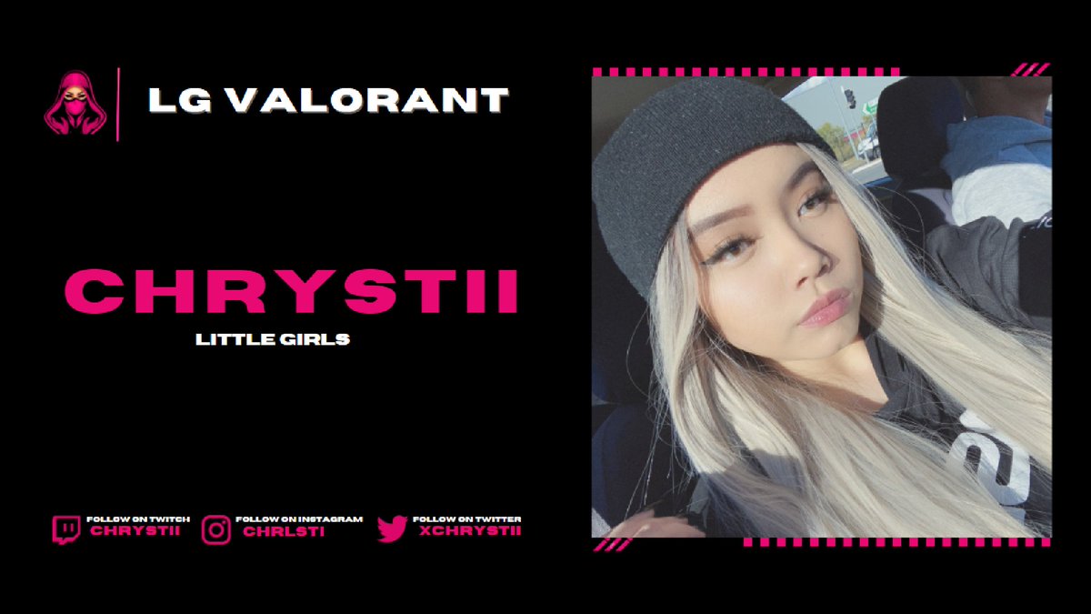 lg_VALORANT's tweet photo. Welcoming @xChrystii to team lg 

https://t.co/QzUIH4c5fi
https://t.co/wUL3eje0sa
https://t.co/1eh3zLfSdv https://t.co/Tdh07XWsUx