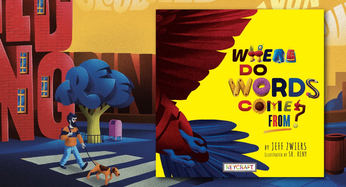 COVER REVEAL! 'Where Do Words Come From,' written by Jeff Zwiers and illustrated by <a href="/SrReny/">Sr. Reny</a>. Vivid letter-filled illustrations explore imaginative ways words are made as this book shares the secret to creating new words. Available May 2021.
bit.ly/2PRVB61