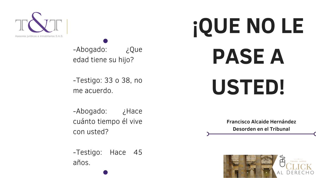 dtorresabogada's tweet photo. ¡Un poco sarcástico el testigo!😅🤣
#Viernes #Festivo #derecho #abogadosbogota #abogada #emprendimiento #consultoriaempresarial #derechodefamilia #derechocivil #derechocomercial #derecholaboral #ramajudicial #litigio #litigante #justicia #DianaTorres #ClickalDerecho #gracioso https://t.co/3Rnlcy7Zeo