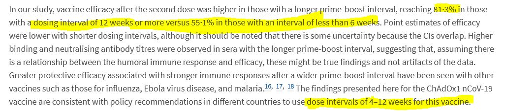 PeterShepherd8's tweet photo. @cbkschroeder @sciam At this pt my pref. is for AZ. Supply chain limits means AZ most likely to benefit(esp. 60+) from a delayed dosing schedule.For AZ (shelf life 8 wk)closest to 12 weeks better than 4-8 weeks btwn shots, vs Pfizer efficacy at 16 wks vs 3-6 for elders falls btwn longer dose interval https://t.co/nYB7aaj3Ge