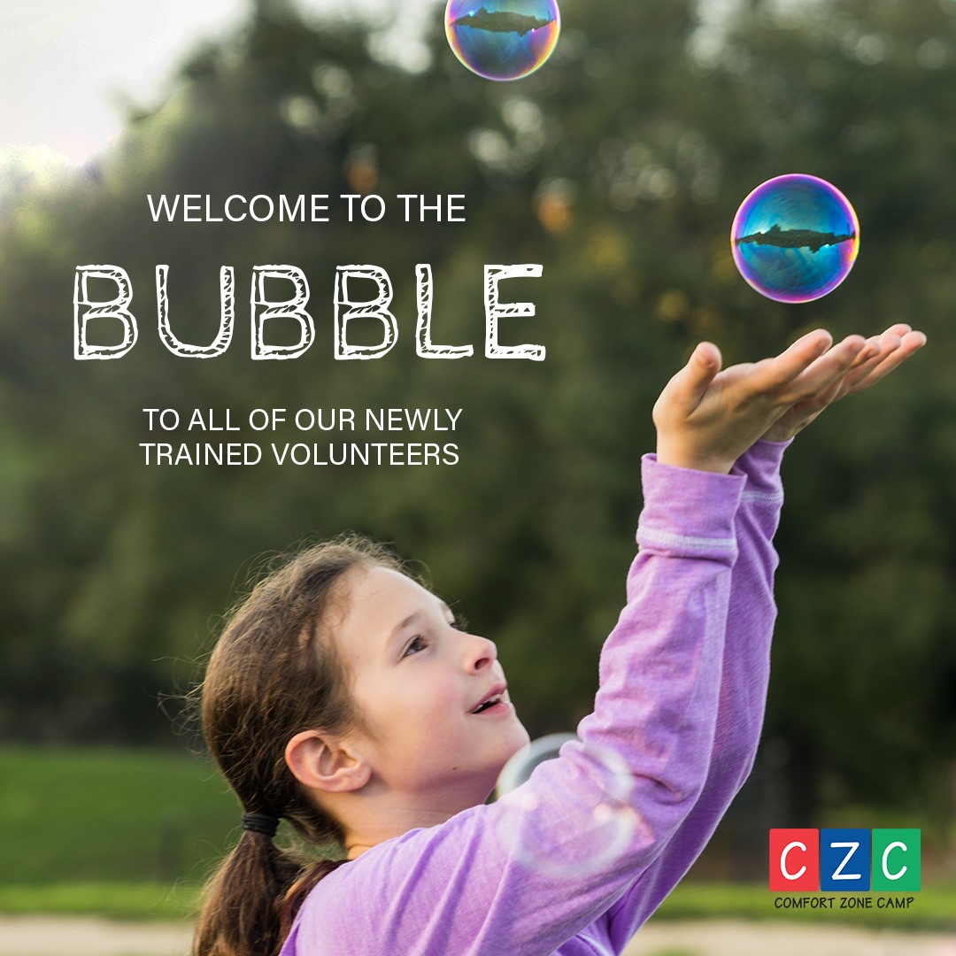 ComfortZoneCamp's tweet photo. Join us in welcoming 37 new volunteers into The Bubble!! π Including one of our camper parents and EIGHT former campers! Who's ready for camp!? β€οΈππ
#czc #comfortzonecamp #grievehealgrow #campbubble #volunteer #childrengrieve #griefjourney https://t.co/7m8rd7TaoI