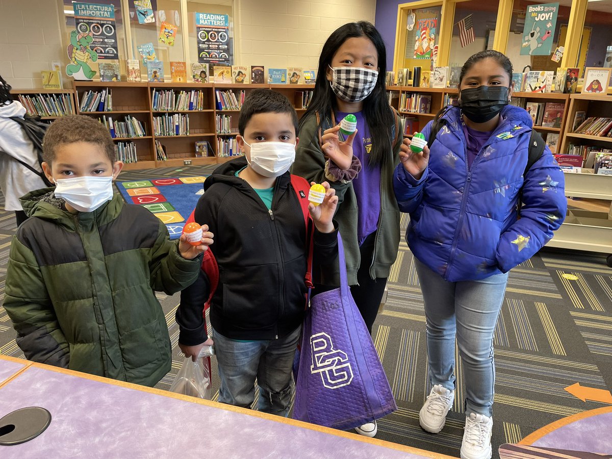 tkcleaver's tweet photo. The hunt is on. @PBC_Elementary Library Easter eggs have been hidden. Who will win books? Who will win the grand prize? So many winners already! #pbcreads #pbcpride @BGISD https://t.co/EXrRPhTabq
