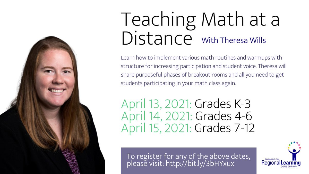 erlcpl's tweet photo. . @theresawills will share purposeful phases of breakout rooms and all you need to get students participating in your math class again. Don't miss out on this Learning Opportunity! LEARN MORE/REGISTER for any grade level at: https://t.co/mAzicG9WCR
#abedpl #abed #erlcpl https://t.co/smX1wyxbBL
