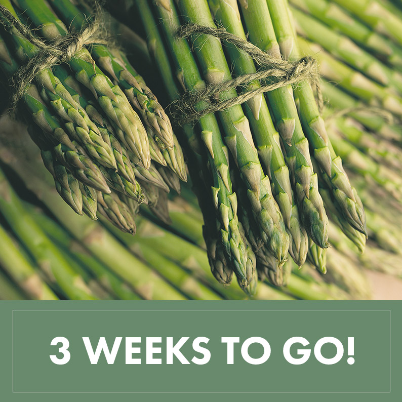 Only 3 weeks to go until the start of British asparagus season!