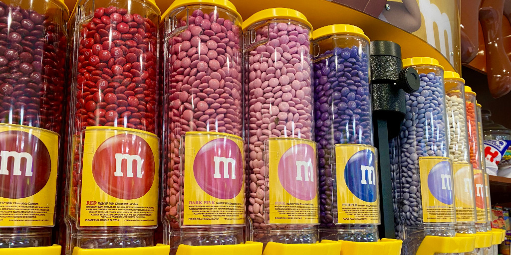 Grand Traverse Resort and Spa on X: Who says your Easter Basket needs to  be full of pastel candy? Let the rainbow M&M wall at Whirligigs fill  your basket with color!  /