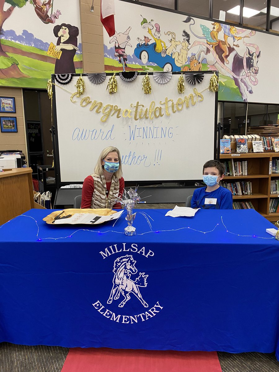JenniferBaek3's tweet image. Love celebrating our Award Winning 4th grade Authors at Millsap!❤️#Team4th #ItsWhatMustangsDo
@SuesanNick @mrspuffertx @MsFGalvan1 @cyfairMillsap @CFISD_ELAR2_5