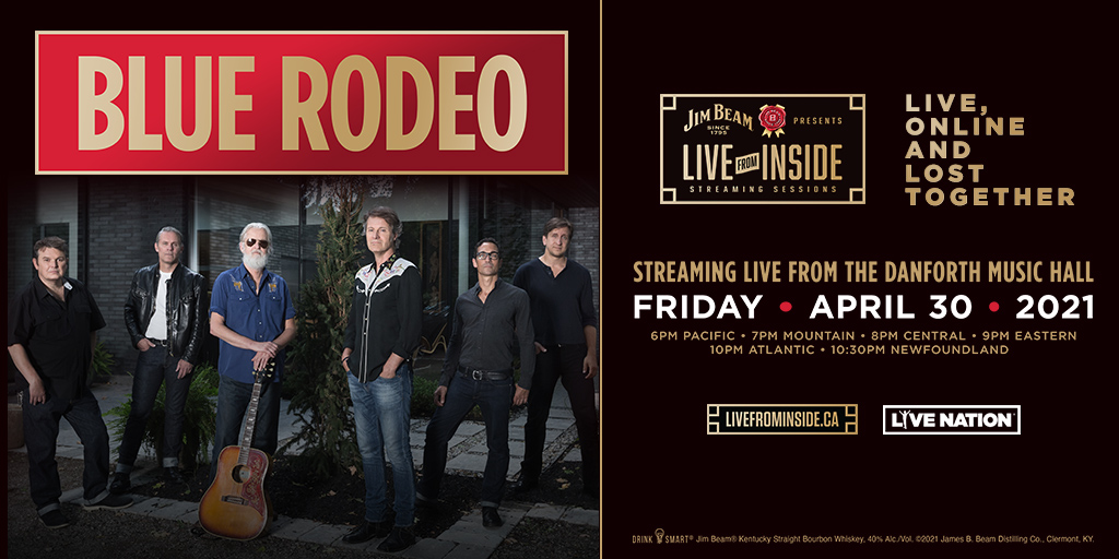 livenationwest's tweet photo. ON SALE NOW: @BlueRodeo live, online and lost together ✨ Don't miss this exclusive virtual concert streaming from @TheDanforthMH on April 30. 🎶

Secure your @jimbeam Bourbon presents #LiveFromInside tickets here: https://t.co/naumXikMKI https://t.co/Iazh8865eS