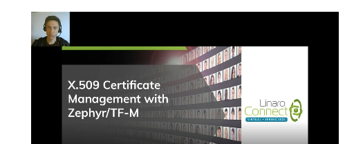 ZephyrIoT's tweet photo. Check out this video from @LinaroOrg's #LinaroConnect 2021 that walks through a simple app for building a connected/secure #embedded device & how to leverage @ZephyrIoT for certificate management. Learn more from @Arm's David Vincze: https://t.co/9Q8YIVKqUM #LVC21 #ZephyrRTOS https://t.co/OW8TnmsVHo
