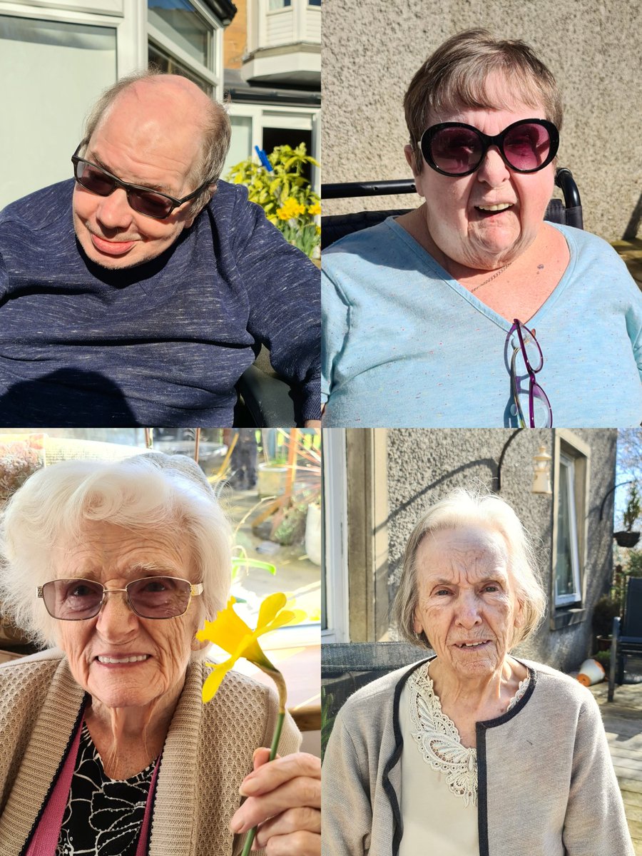 Grangecarehome4's tweet photo. Wonderful to be out in the sunshine today playing 'I spy' & 'the ministers cat'
@DenisePentland1 @vallen5555 #carehome #carehomes #isolation #Isolationuk #lockdown #lockdownuk #spring #sunshine https://t.co/bfTBgCLfbl