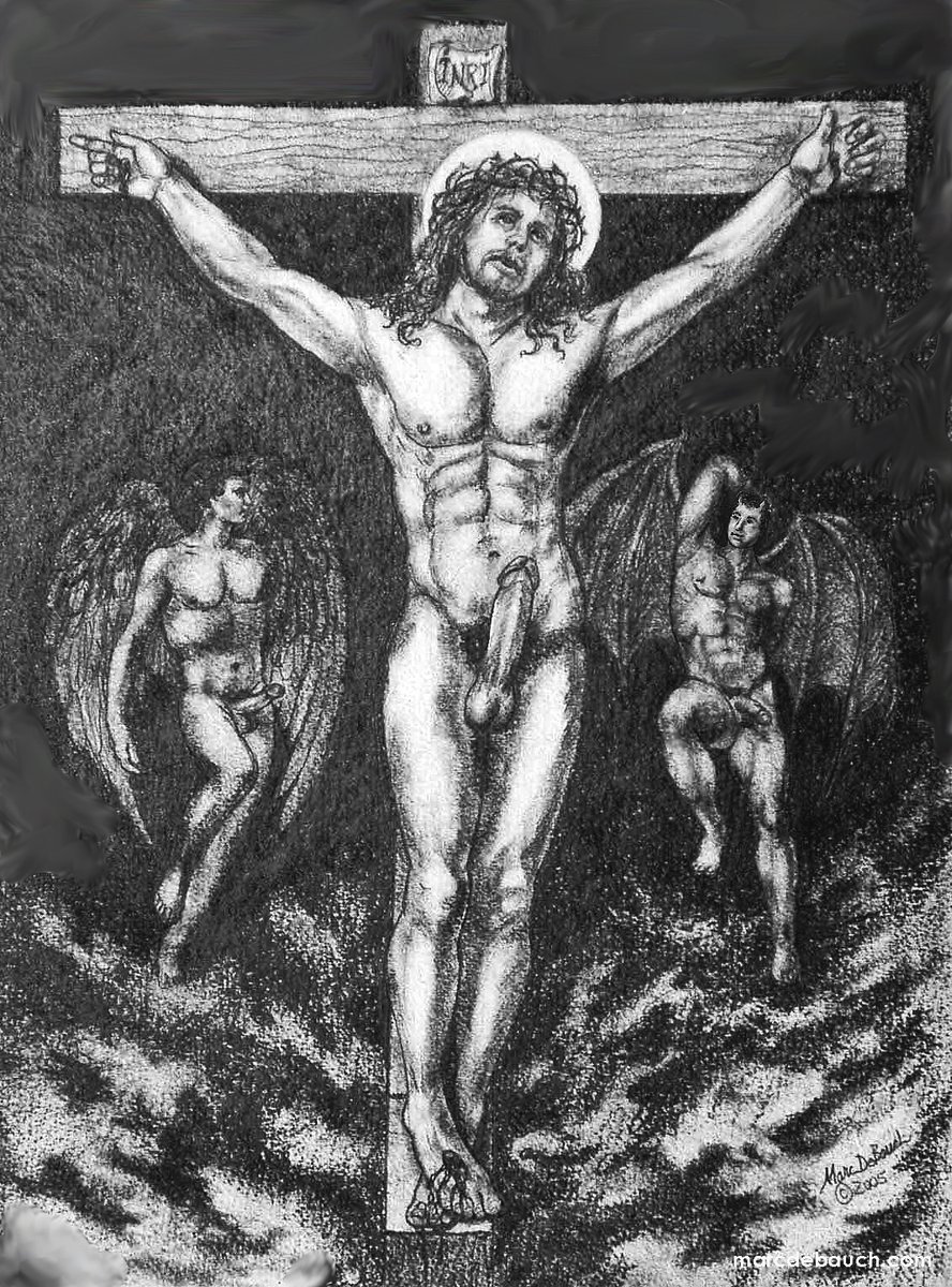 "Karnal Crucifixion" 2005 graphite on paper http://www.marcdebauc...