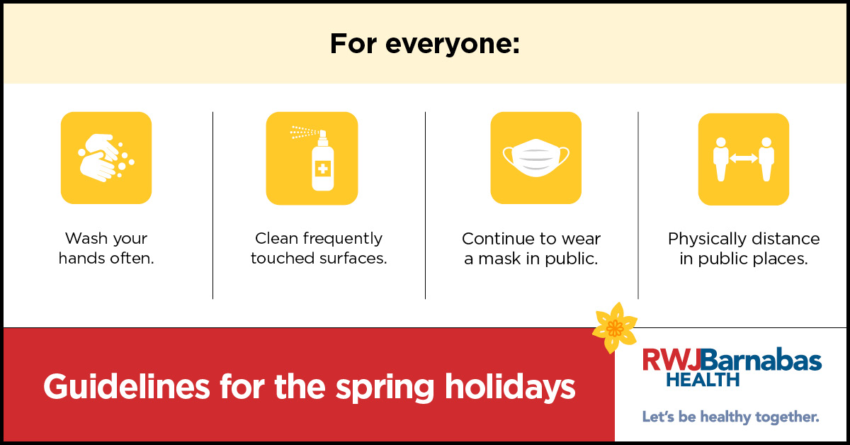 Sharing a few guidelines to help you and your loved ones enjoy the spring holidays!

#LetsBeHealthyTogether
#LetsBeatCOVID19Together