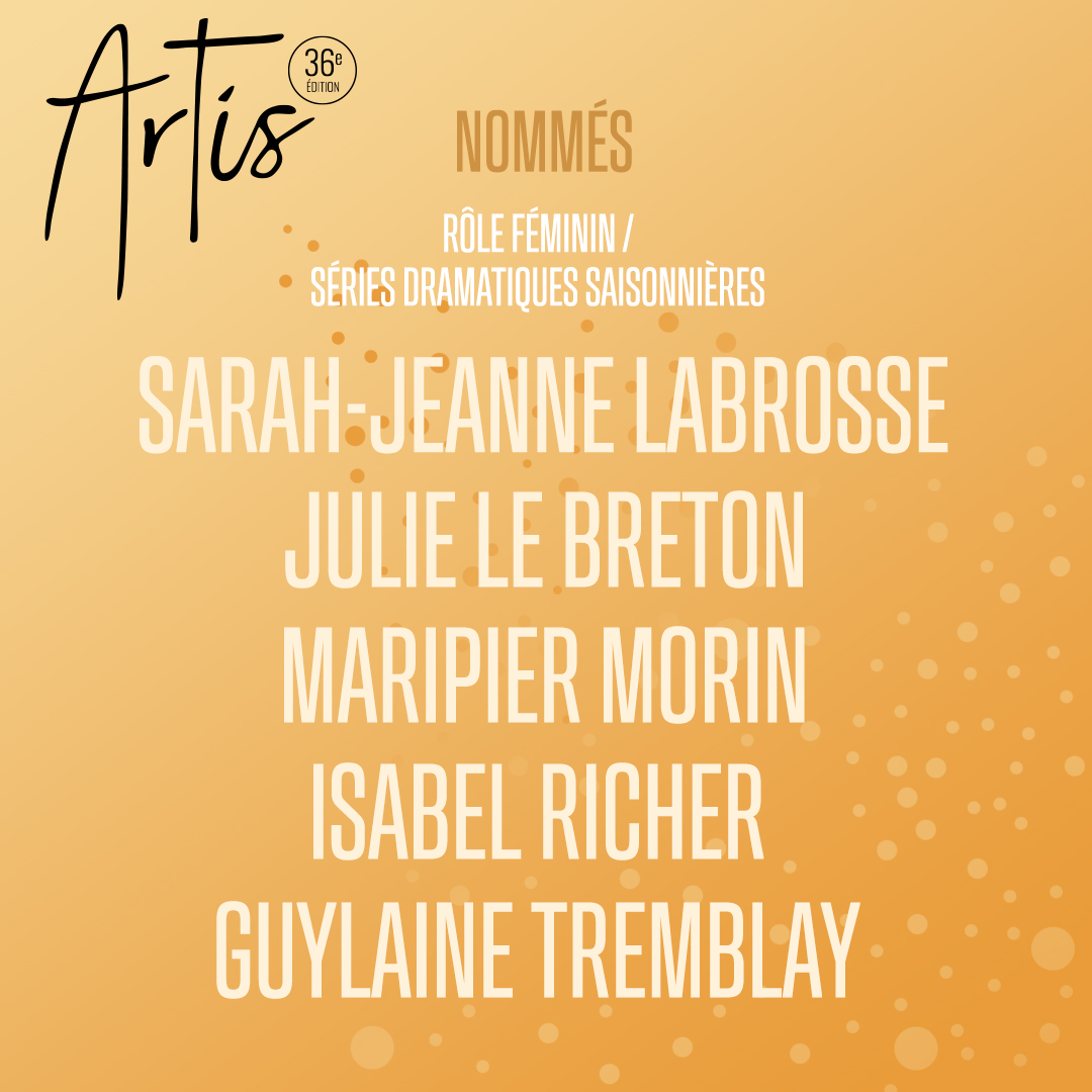 TVAreseau's tweet image. @soireeARTIS | Les nommés du 36e Gala ARTIS ont été dévoilés! ⭐ Félicitations à toutes et à tous! 🧡 #ARTIS2021

🥂 Gala ARTIS | Dimanche le 9 mai prochain à 19h30 à TVA et TVA+!