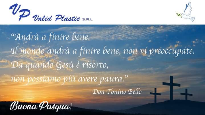 Valid_Plastic's tweet photo. La Valid Plastic augura a tutti una Buona Pasqua 🕊

#BuonaPasqua https://t.co/Y5fN9no234