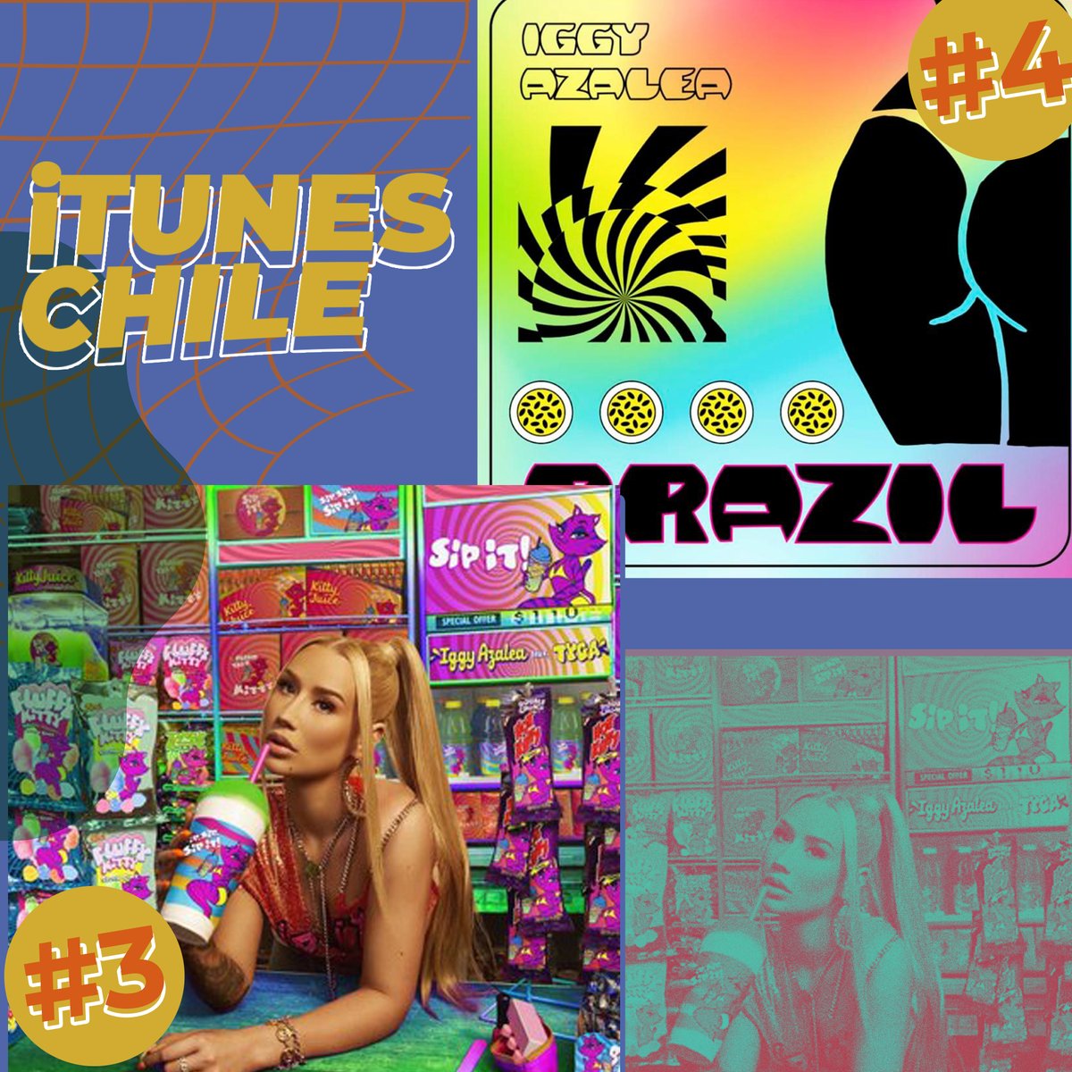 NT_Musicales's tweet photo. Los dos singles de #IggyAzalea, #SipIt y #Brazil se posicionan en el (#3), (#4) on iTunes Chile 😌😎🇨🇱 ¡CONGRATULATIONS @IGGYAZALEA ! https://t.co/9vtQUttuXz
