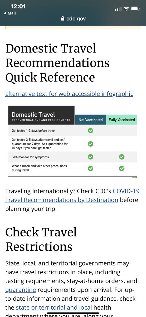 letsgettothepo2's tweet photo. ⁦@SouthwestAir⁩, is testing REQUIRED for domestic travel, for non-vaccinated people? This just came out today, from the CDC. https://t.co/d0wuOH8QCs