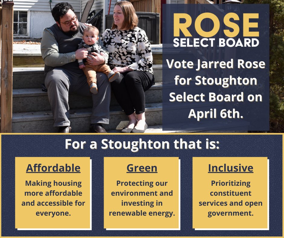Jarred4MA's tweet photo. Election Day is almost here! I need your help—now more than ever—to get the word out to friends and neighbors in Stoughton. Will you join us for our final push?
#environmental #Stoughton https://t.co/GrJdfLvQUf