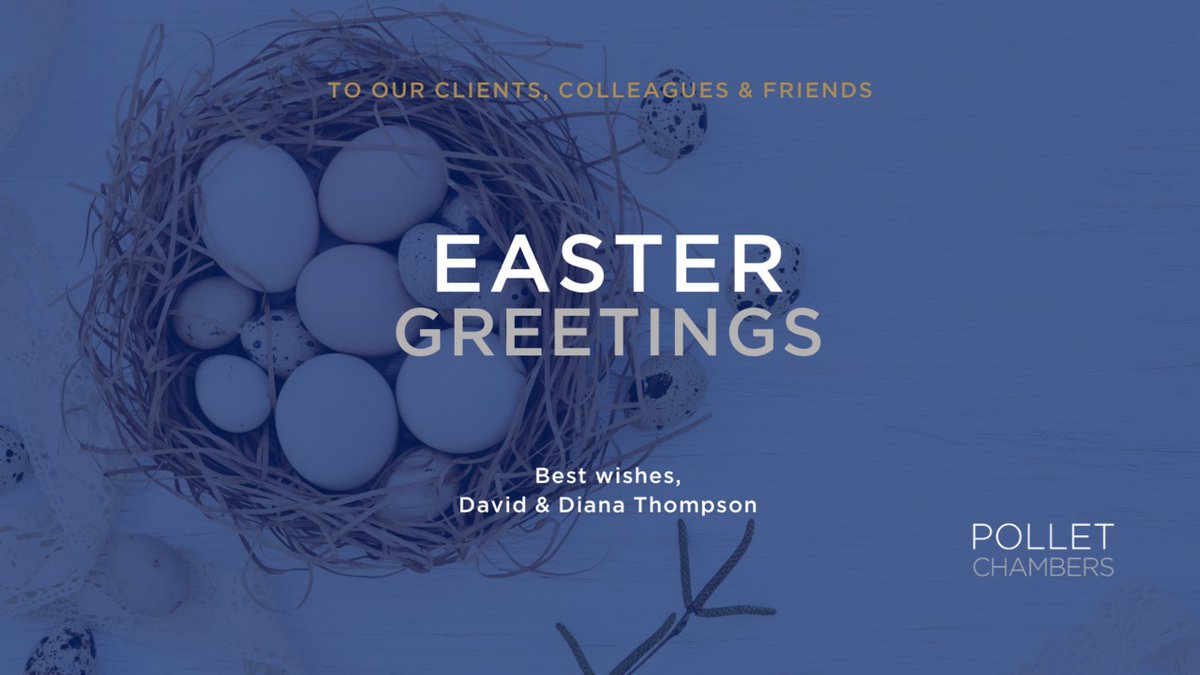 PolletChambers's tweet photo. We would like to wish all our clients, colleagues and friends a very Happy Easter.

Please be advised we are now closed and will be open as usual from 8:30am on Tuesday 6th April.

We can be contacted via email info@polletchambers.com, phone 01481 730959 or message us. https://t.co/dfgx1LEcsy