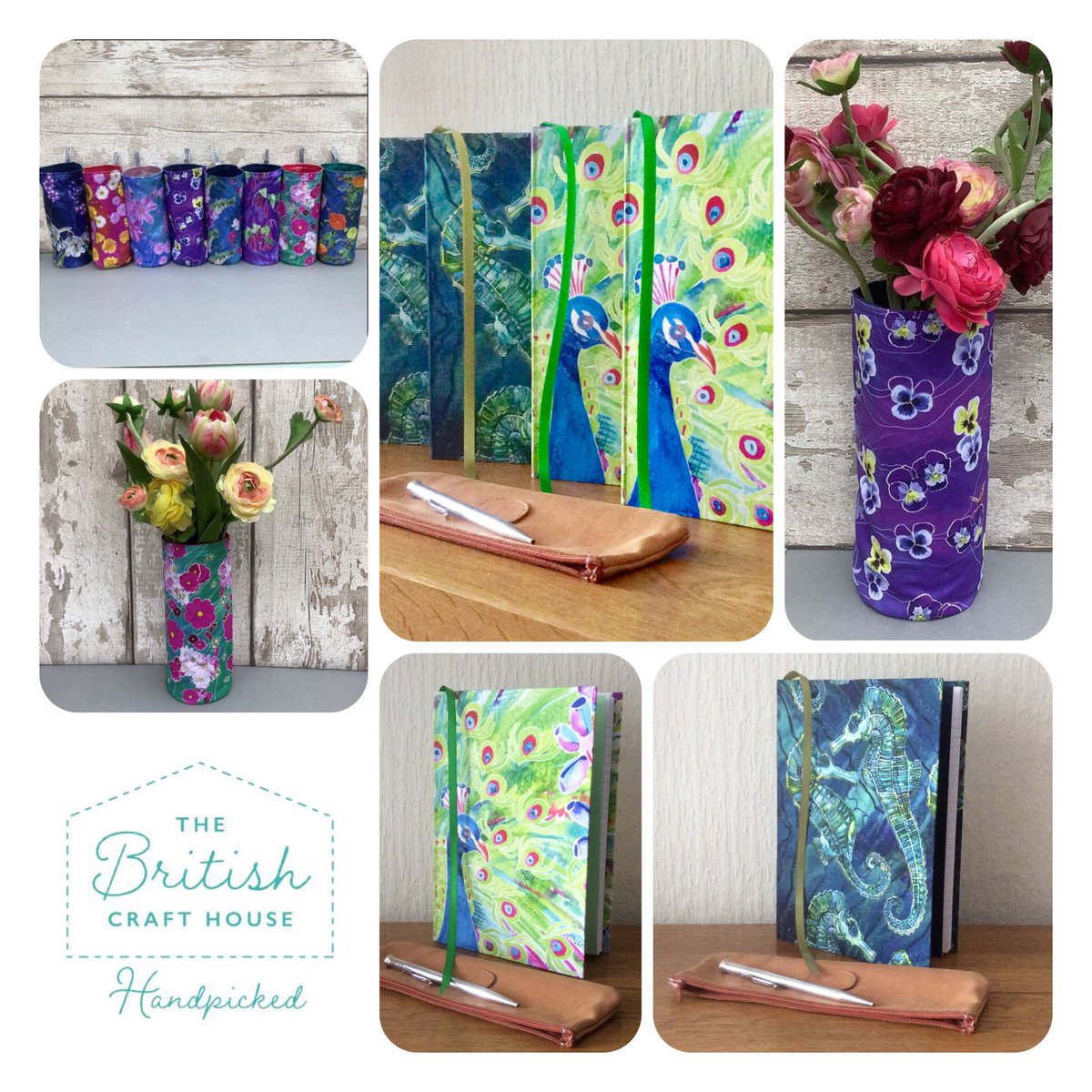 A recent collaboration with <a href="/napetextiles_K/">Kay@napetextiles</a>  and <a href="/fabricvase/">The Fabric Vase Co</a> , fellow sellers from <a href="/BritishCrafting/">BritishCraftHouse</a> has produced these wonderful goodies #tbch #gifts 
My Notebooks can be found here thebritishcrafthouse.co.uk/shop/handcraft…